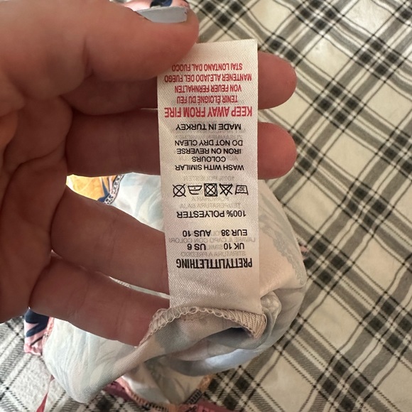 Pretty Little Things Pink Satin Butterfly Floral Shorts Button Top PJ Set NWT 6 - Picture 15 of 16